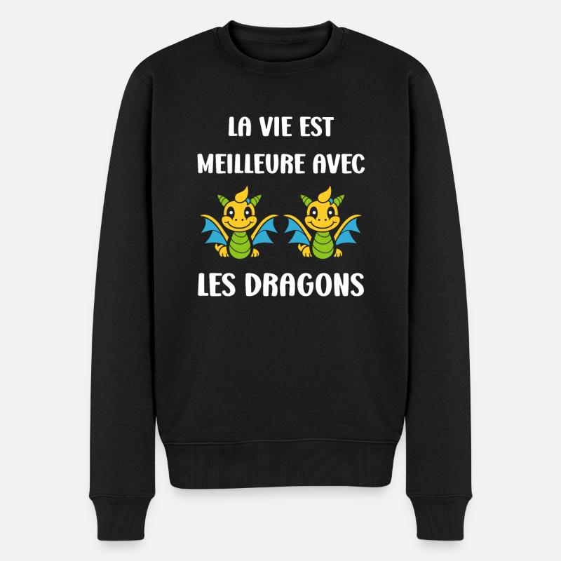 Bébé dragon - Pull Premium bio Homme - noir