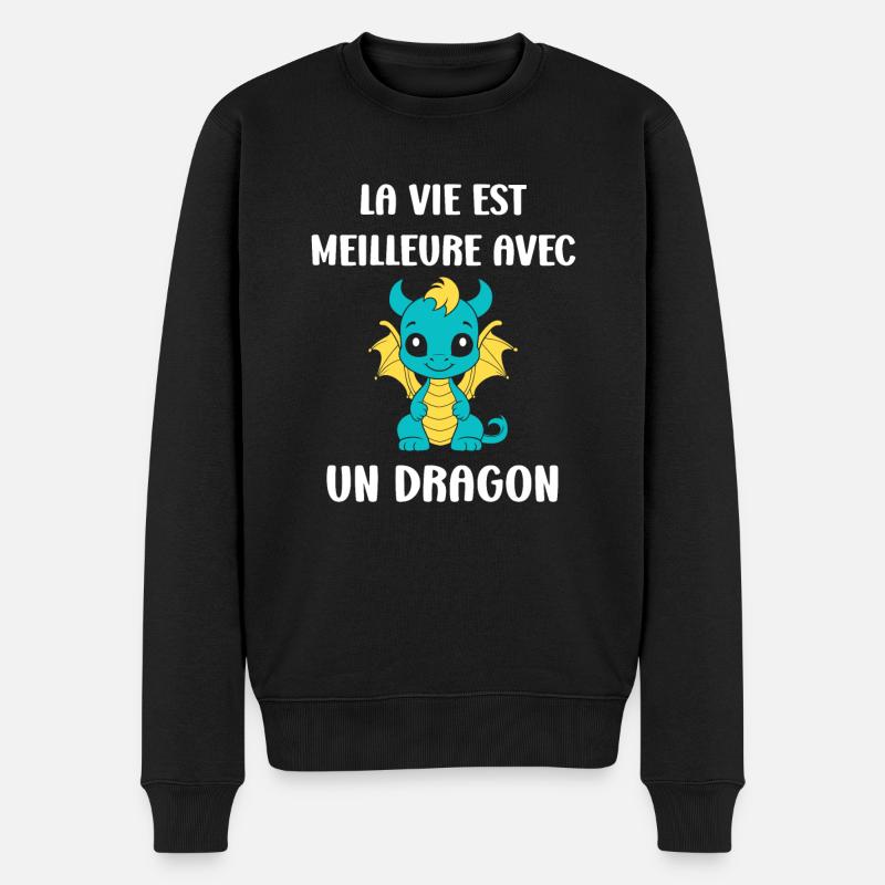 Bébé dragon - Pull Premium bio Homme - noir