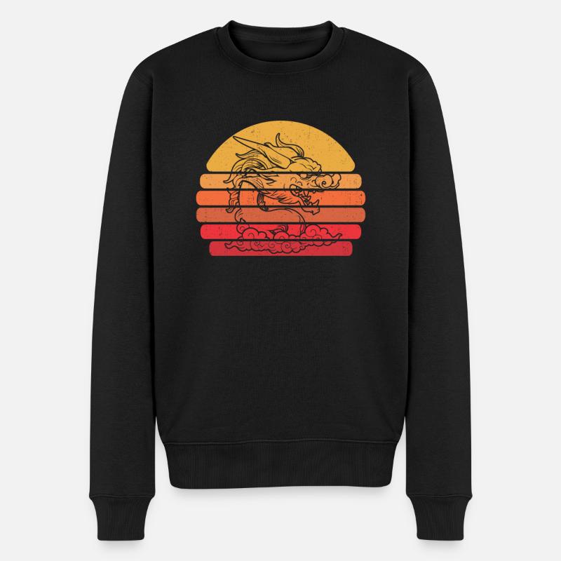 Jahr Des Drachen 2024 - Männer Premium Bio Pullover - Schwarz