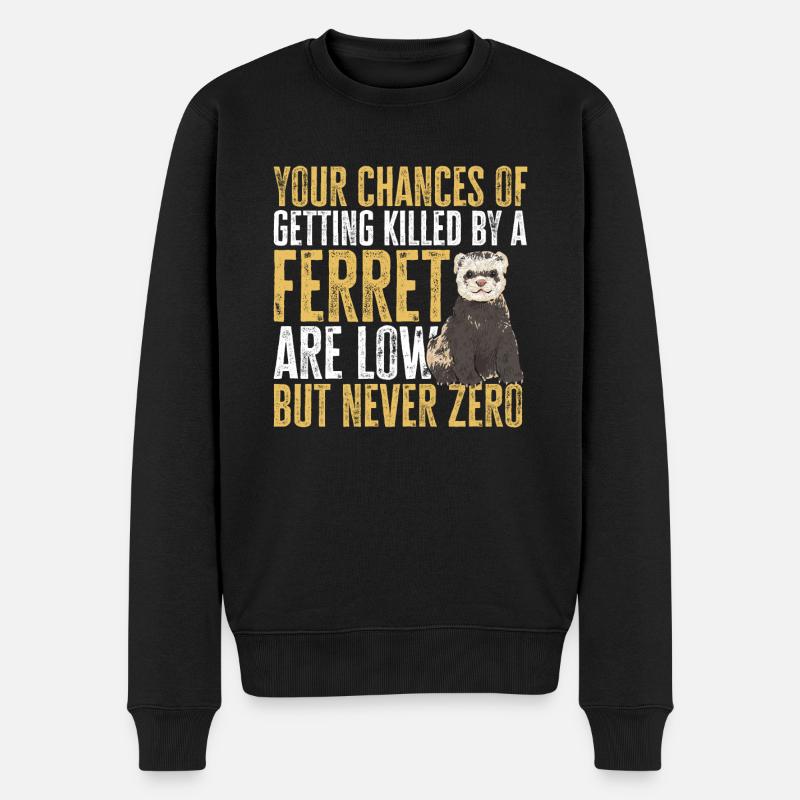Furet, propriétaire de furet - Pull Premium bio Homme - noir