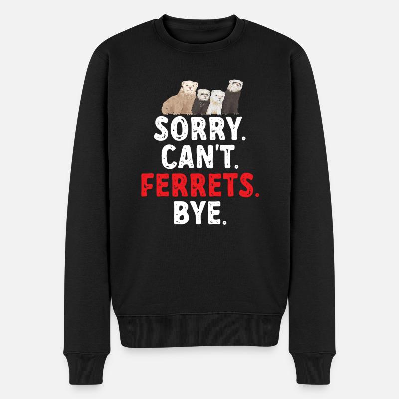 Frettchen Besitzer Frettchen - Männer Premium Bio Pullover - Schwarz