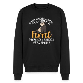Furet, propriétaire de furet - Pull Premium bio Homme - noir - Devant - Nico (187cm)