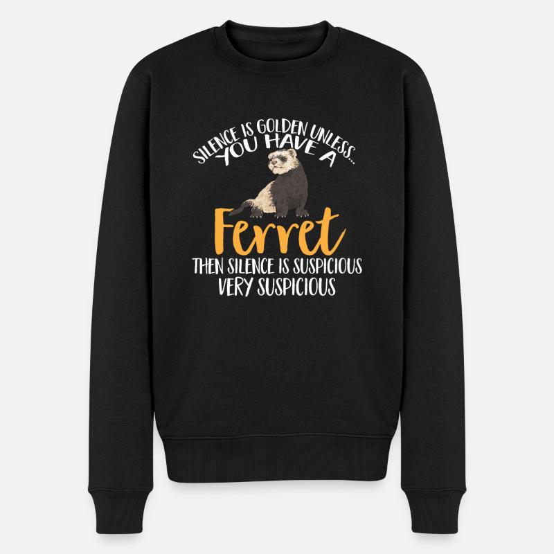 Furet, propriétaire de furet - Pull Premium bio Homme - noir