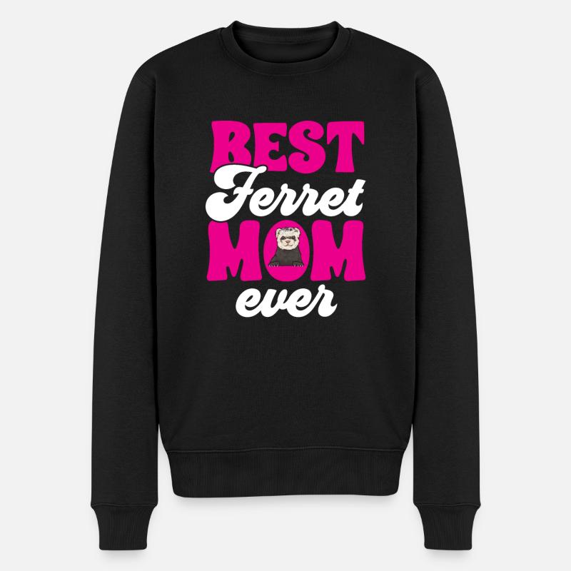Frettchen Besitzer Frettchen - Männer Premium Bio Pullover - Schwarz