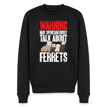 Furet, propriétaire de furet - Pull Premium bio Homme - noir - Devant - Nico (187cm)