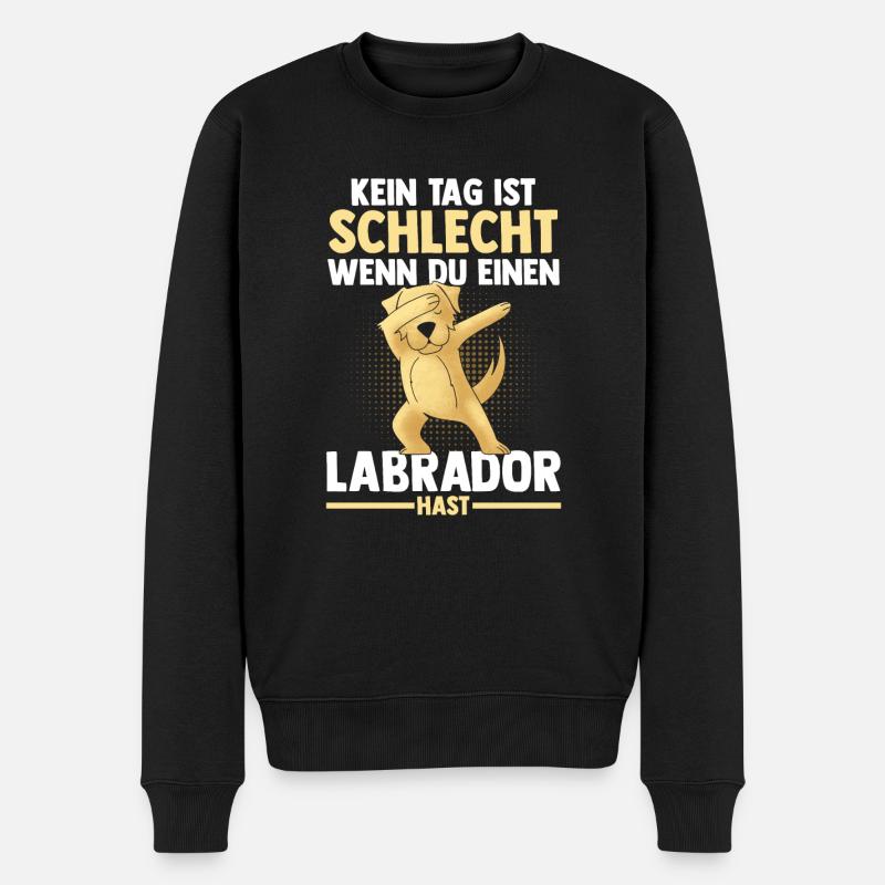 Hund Labrador - Männer Premium Bio Pullover - Schwarz