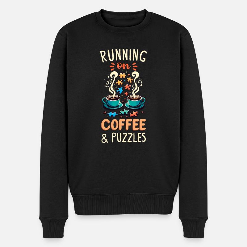 Puzzle Lover Jigzaw Puzzle Brettspiel Puzzler - Männer Premium Bio Pullover - Schwarz