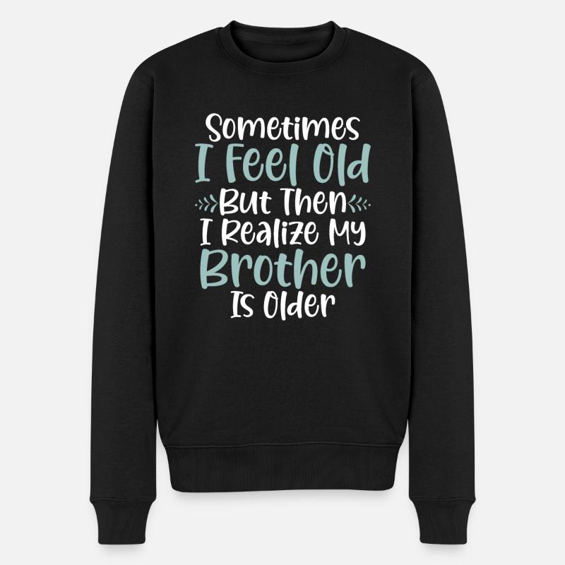Youngest Child Gift - Männer Premium Bio Pullover - Schwarz