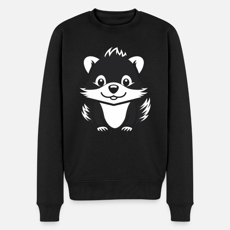 Stinktier - Männer Premium Bio Pullover - Schwarz