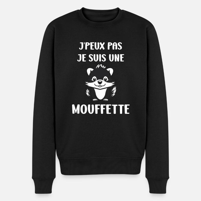 Humour Mouffette - Pull Premium bio Homme - noir