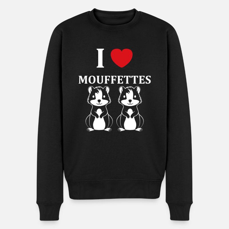 Humour Mouffette - Pull Premium bio Homme - noir