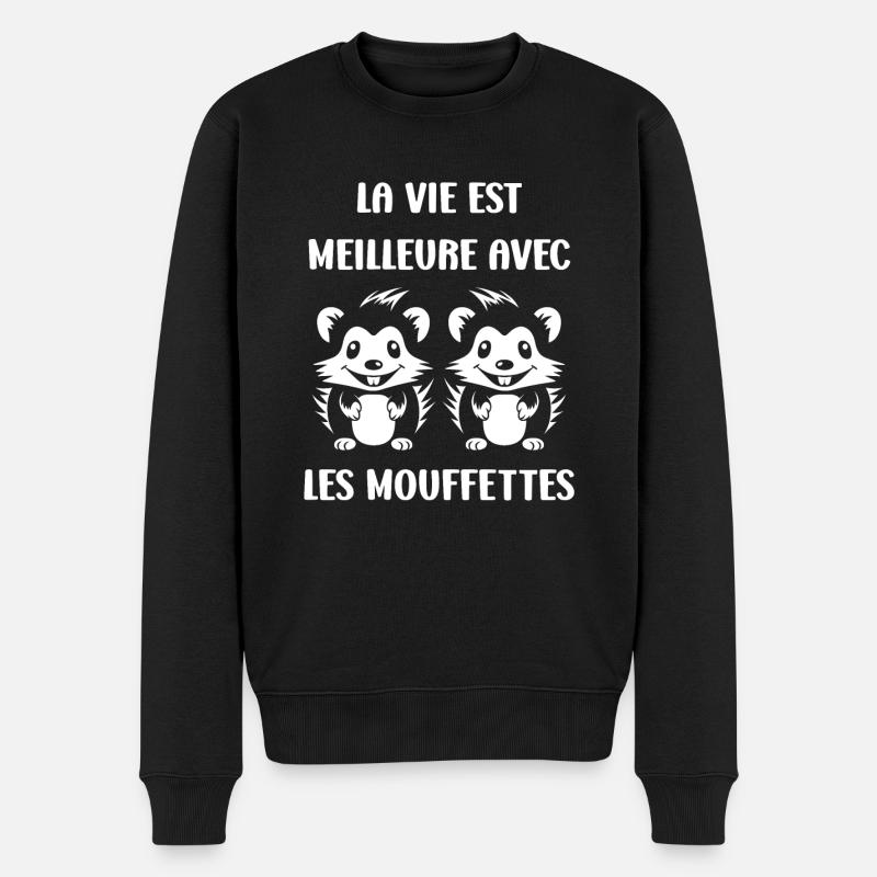 Humour Mouffette - Pull Premium bio Homme - noir