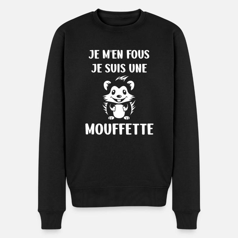 Humour Mouffette - Pull Premium bio Homme - noir