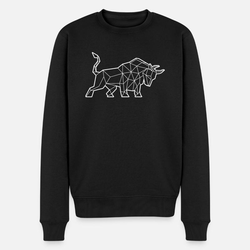 Börsenbulle - Männer Premium Bio Pullover - Schwarz
