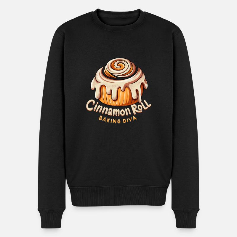 Cinnamon Roll Baker - Men's Premium Organic Jumper - black