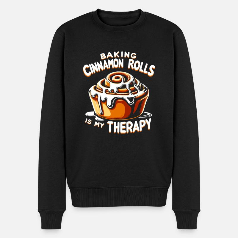 Cinnamon Roll Baker - Men's Premium Organic Jumper - black