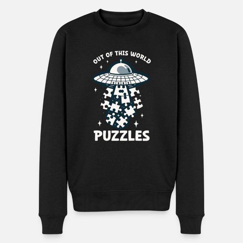 Puzzle Lover Jigzaw Puzzle Brettspiel Puzzler - Männer Premium Bio Pullover - Schwarz