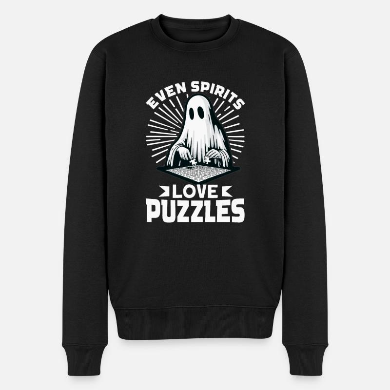 Puzzle Lover Jigzaw Puzzle Brettspiel Puzzler - Männer Premium Bio Pullover - Schwarz