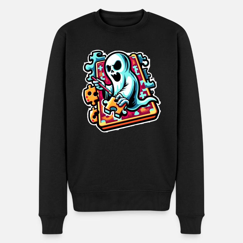 Puzzle Lover Jigzaw Puzzle Brettspiel Puzzler - Männer Premium Bio Pullover - Schwarz