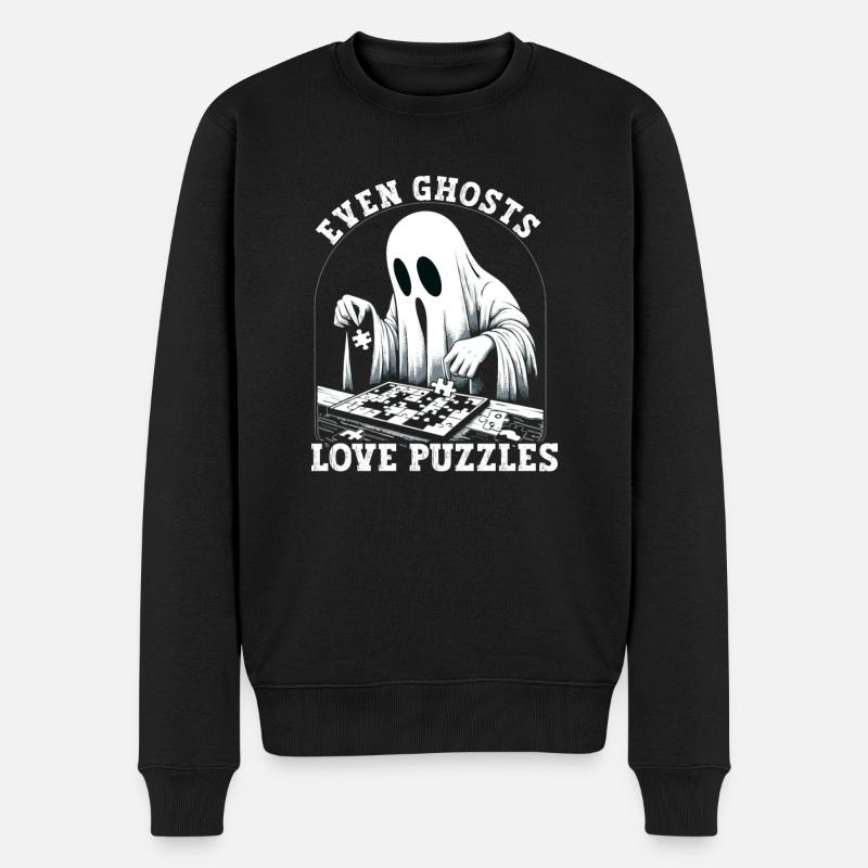 Puzzle Lover Jigzaw Puzzle Brettspiel Puzzler - Männer Premium Bio Pullover - Schwarz