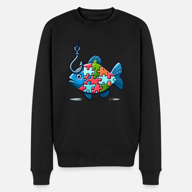 Puzzle Lover Jigzaw Puzzle Brettspiel Puzzler - Männer Premium Bio Pullover - Schwarz