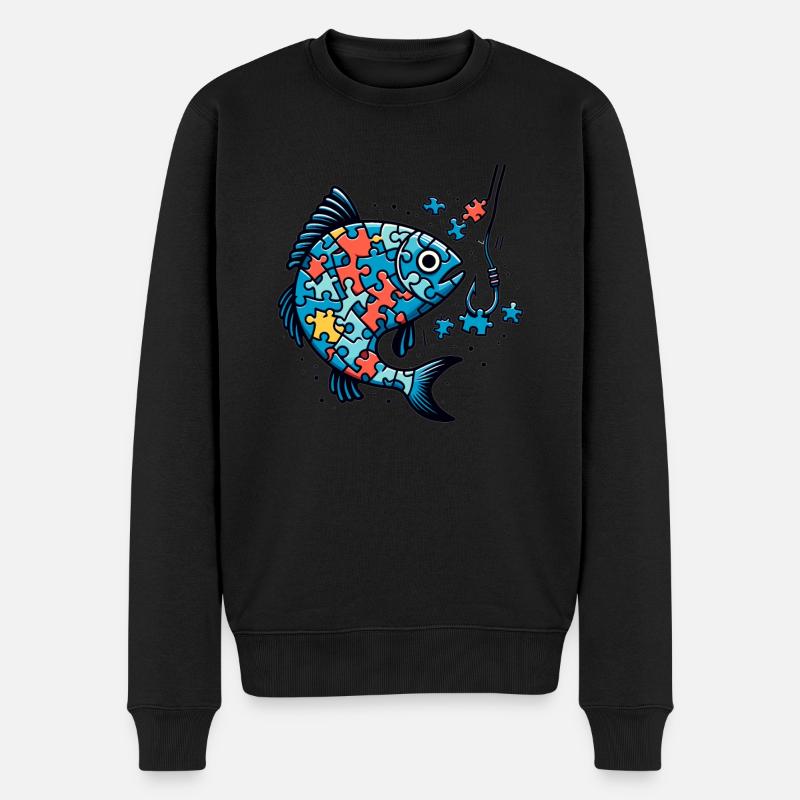 Puzzle Lover Jigzaw Puzzle Jeu de société Puzzler - Pull Premium bio Homme - noir