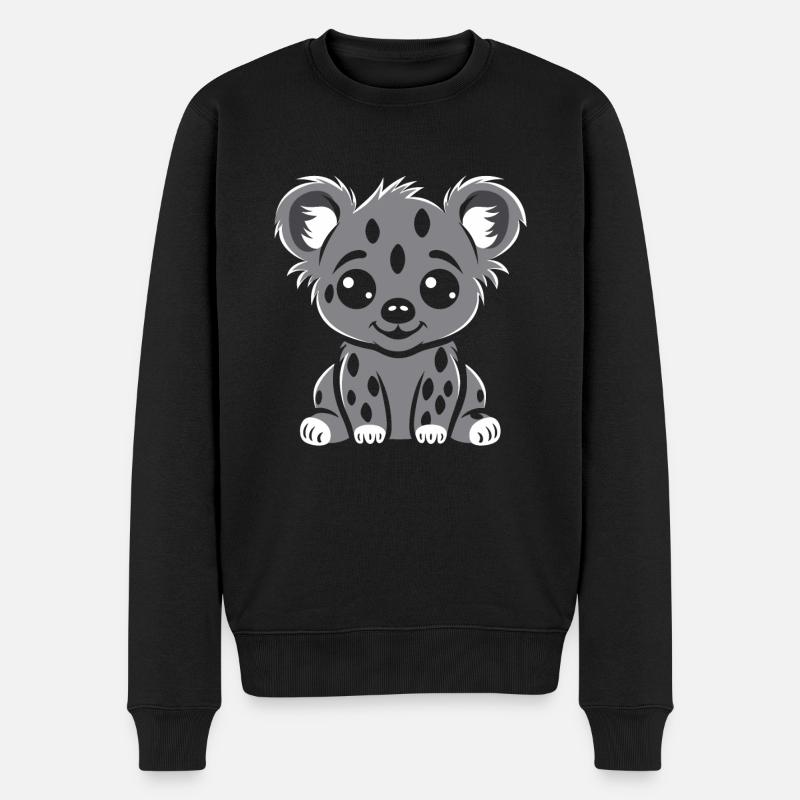 Hyäne - Männer Premium Bio Pullover - Schwarz