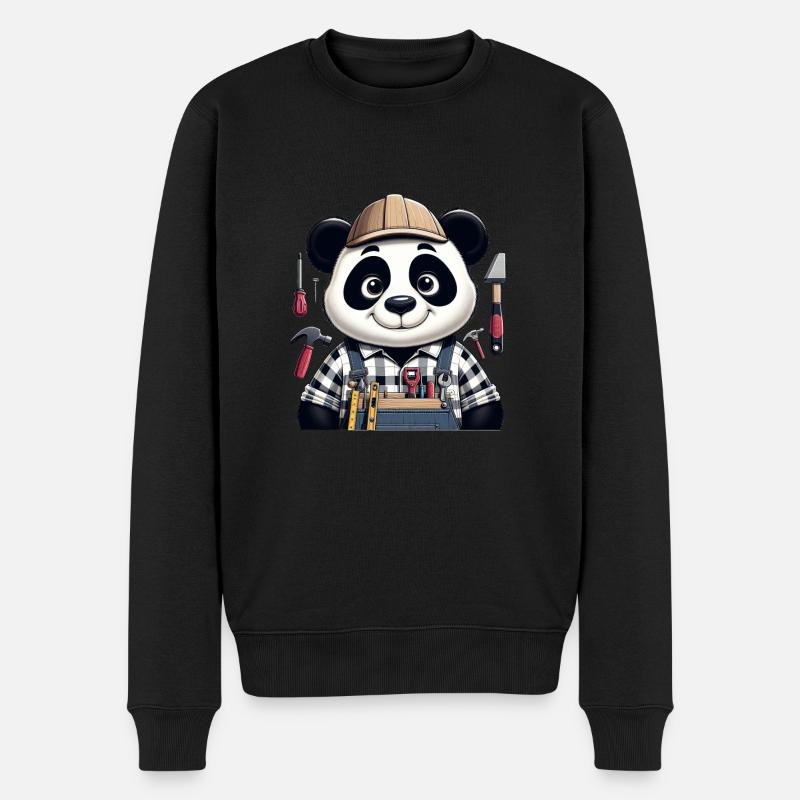 Artisan panda mignon - Pull Premium bio Homme - noir