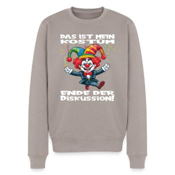 Karneval Kostüm Fasching Fastnacht - Männer Premium Bio Pullover - Taupe - Vorne - Nico (187cm)