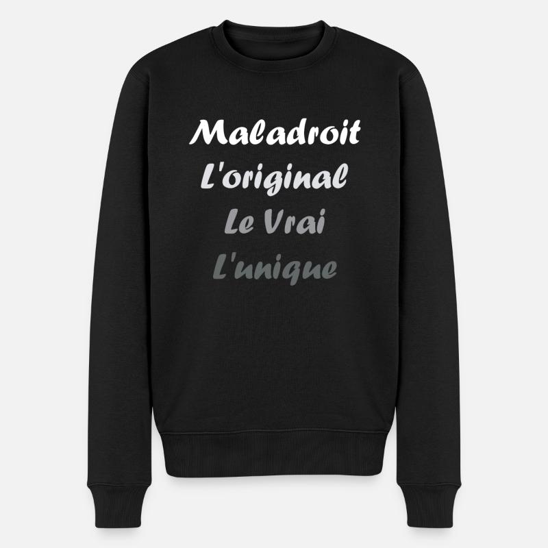 maladroit - Pull Premium bio Homme - noir