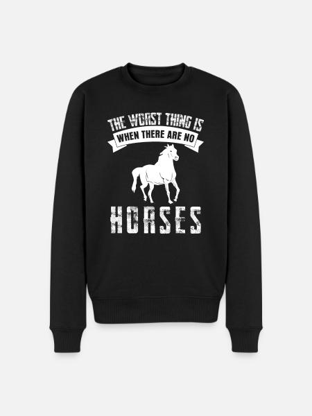 Équitation Chevaux - Pull Premium bio Homme - noir