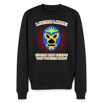 Masques Lucha Libre Masque Lutte - Pull Premium bio Homme - noir - Devant - Nico (187cm)