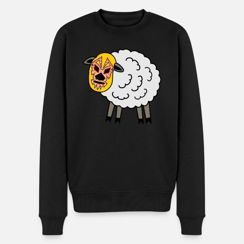 Lucha Libre Sheep Wrestling - Männer Premium Bio Pullover - Schwarz