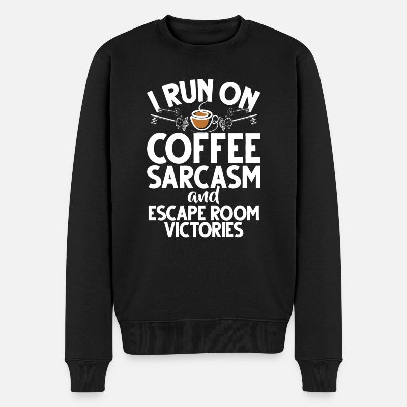 Escape Room - Männer Premium Bio Pullover - Schwarz