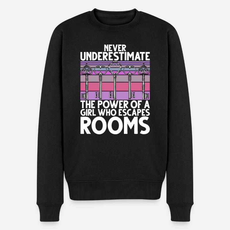 Escape Room - Männer Premium Bio Pullover - Schwarz