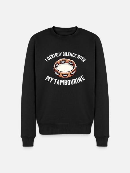 Tambourine For Men Women Funny Tambourine Player - Men's Premium Organic Jumper - black
