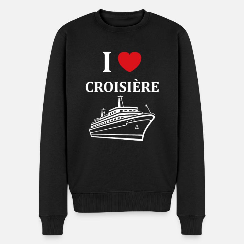 I love Croisière - Pull Premium bio Homme - noir