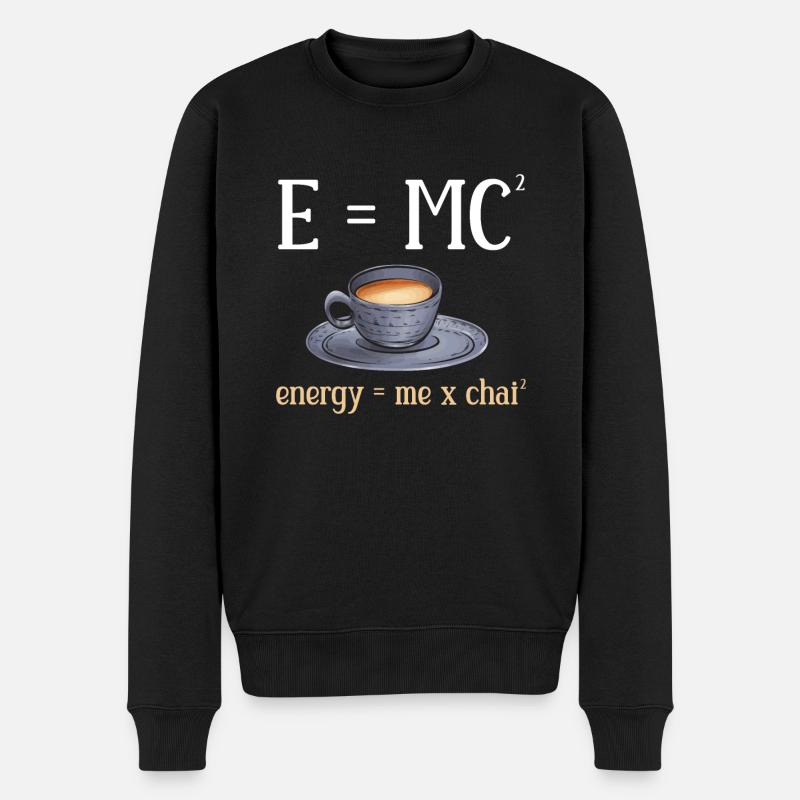 Chai Tee Masala Chai - Männer Premium Bio Pullover - Schwarz
