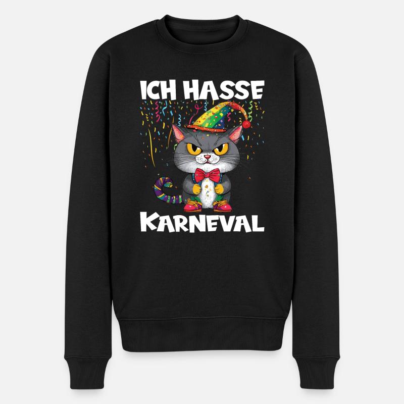 Karneval Kostüm Fasching Fastnacht - Männer Premium Bio Pullover - Schwarz