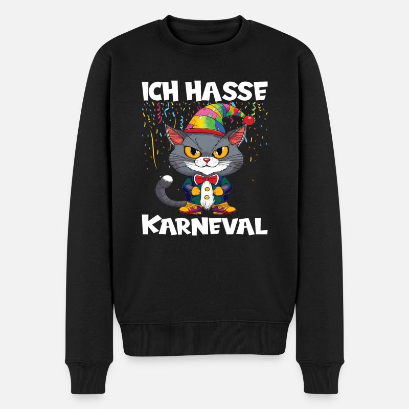 Karneval Kostüm Fasching Fastnacht - Männer Premium Bio Pullover - Schwarz
