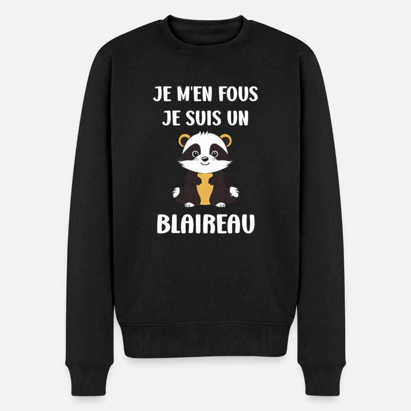 Humour blaireau - Pull Premium bio Homme - noir