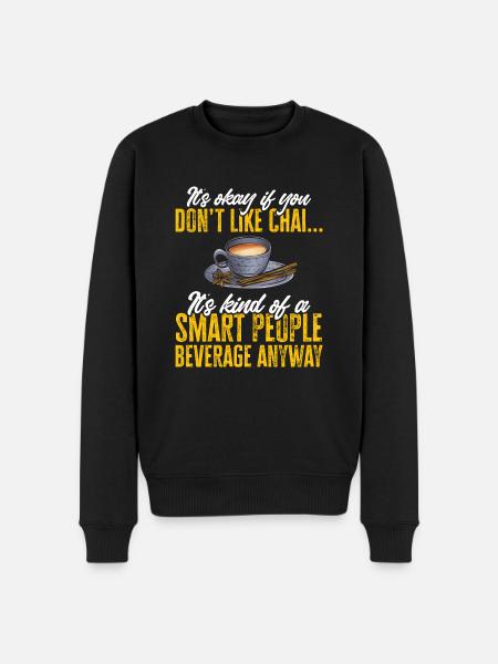 Chai Tea Masala Chai - Men's Premium Organic Jumper - black