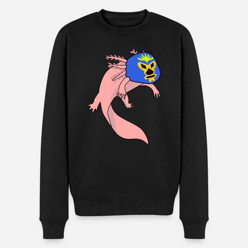 Lucha Libre Axolotl Luchador - Pull Premium bio Homme - noir
