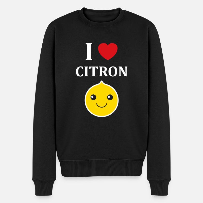 Humour petit citron - Pull Premium bio Homme - noir