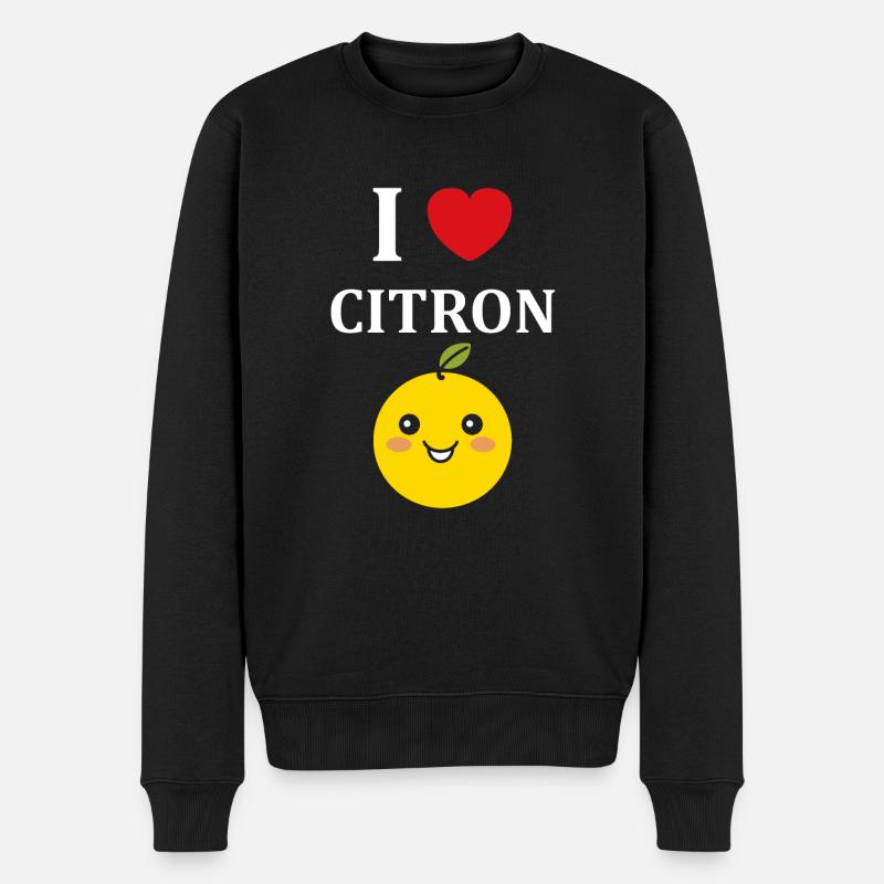 Humour petit citron - Pull Premium bio Homme - noir