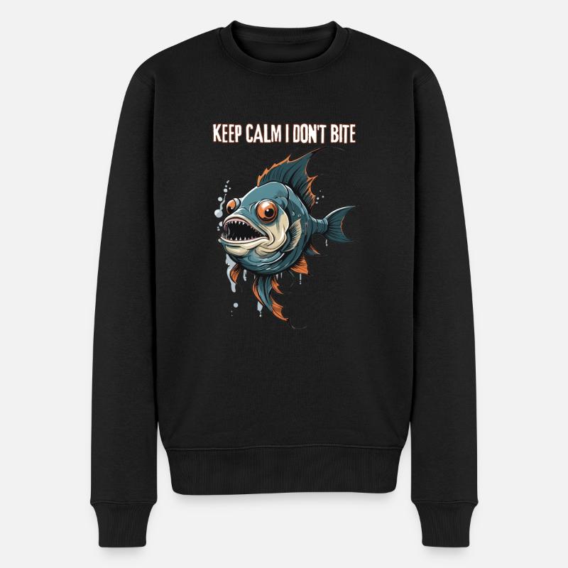 Reste calme, je ne mords pas - Pull Premium bio Homme - noir