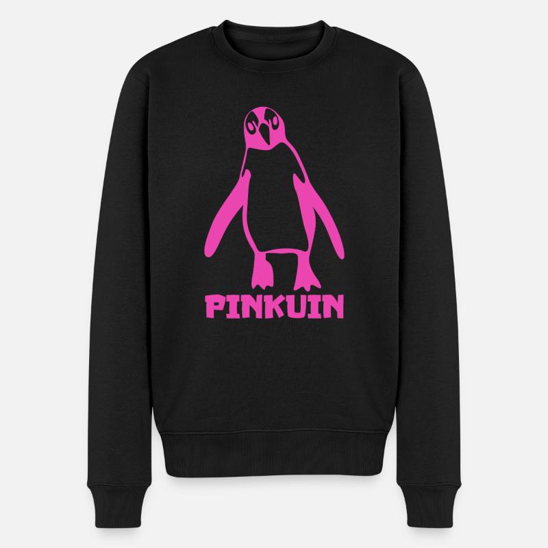 Penguin Joke Penguins - Männer Premium Bio Pullover - Schwarz