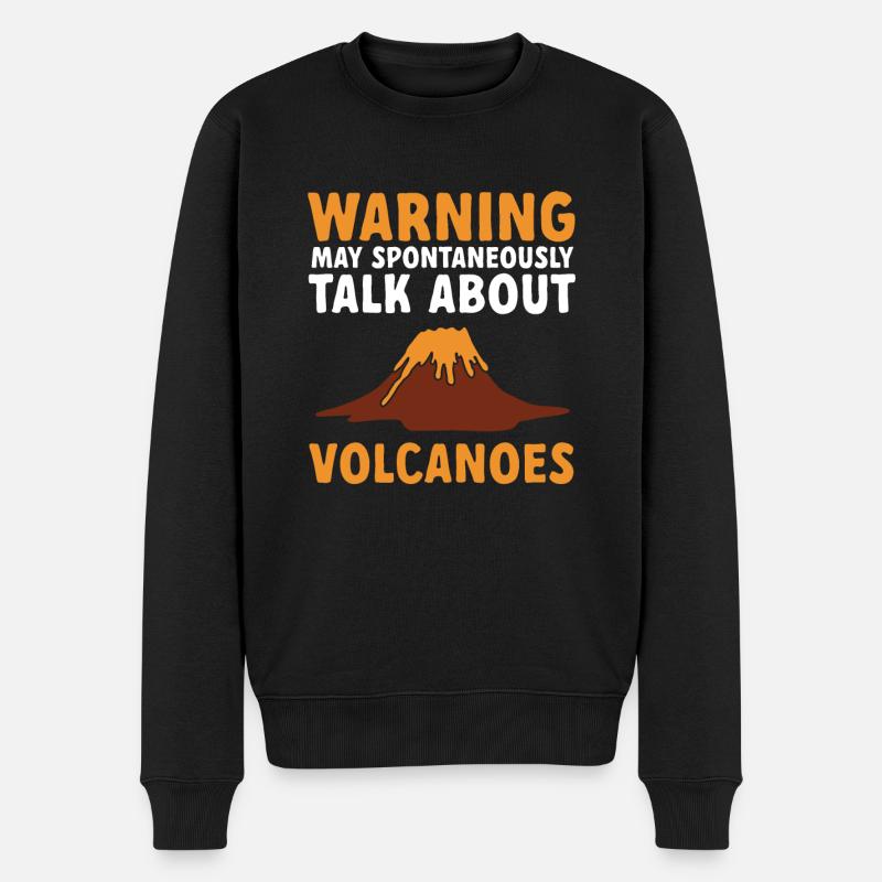 Vulkan Geologie Vulkanologie Lava - Männer Premium Bio Pullover - Schwarz