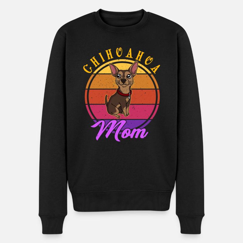 Meilleur Chihuahua Maman Chien Rétro - Pull Premium bio Homme - noir