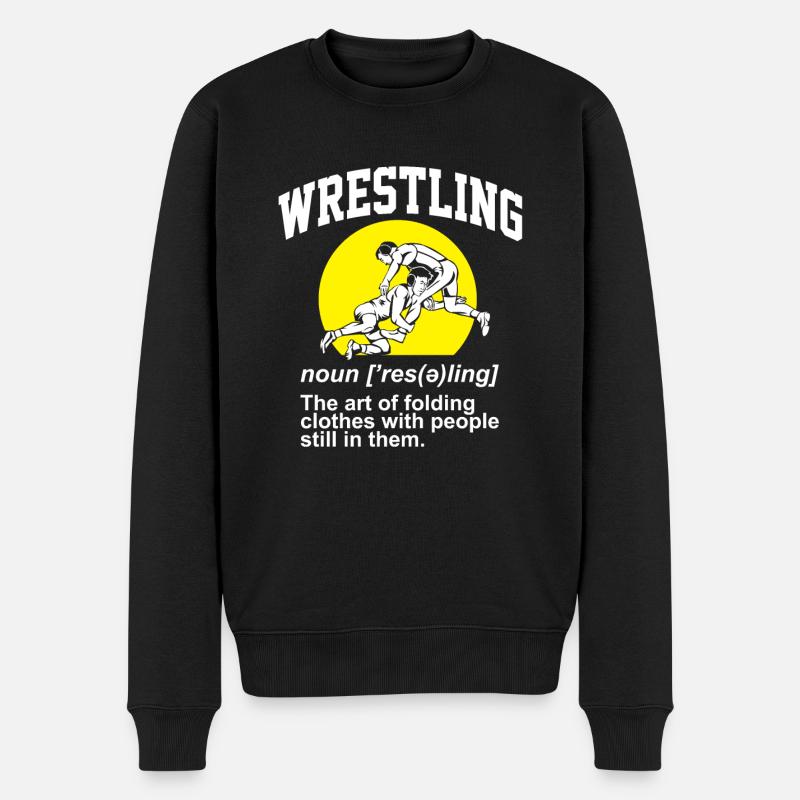 Wrestling Definition Pro Wrestler Fan Wrestling - Männer Premium Bio Pullover - Schwarz